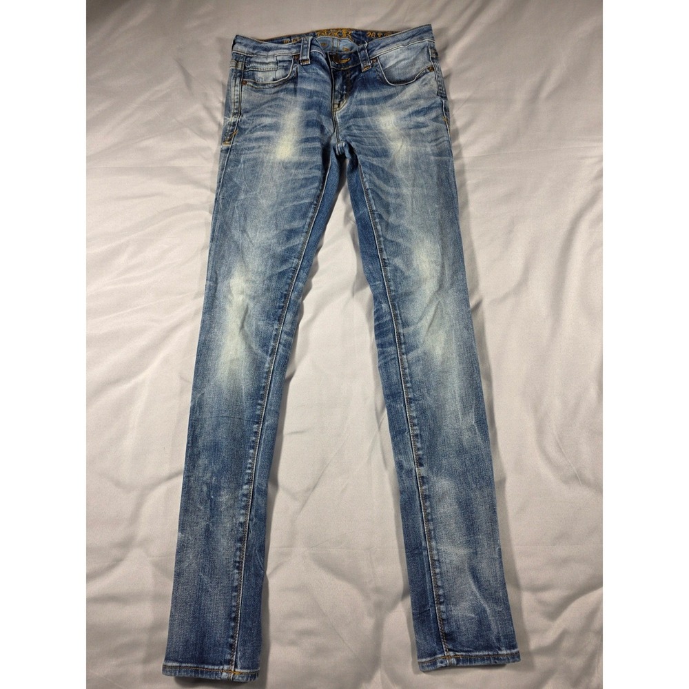 Buckle Black Skinny Jeans Womens 26 Blue Fit No 53 Low Rise Light Wash Stretch